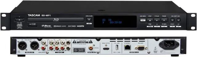 Main image of Tascam BD-MP1 Professional-Grade Rackmount Blu-ray Player with SD and USB Playback