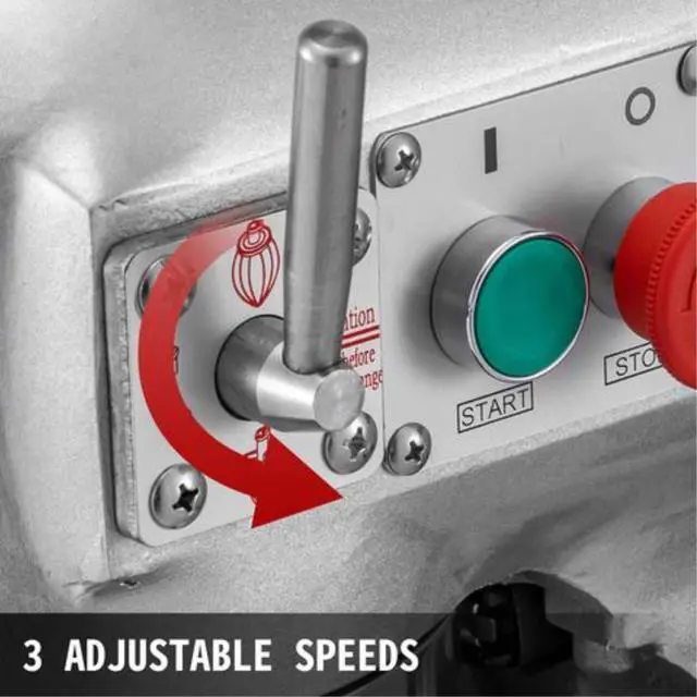 Alt view image 4 of 7 - VEVOR Commercial 20Qt Dough Food Mixer 3 Speed Gear Driven Pizza Bakery 750W