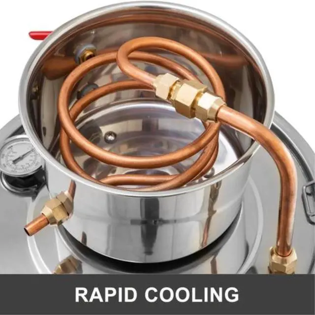 Alt view image 4 of 12 - VEVOR 9.6gal 38l Home Diy Wine Water Distiller Moonshine Still Boiler Kit 2pot