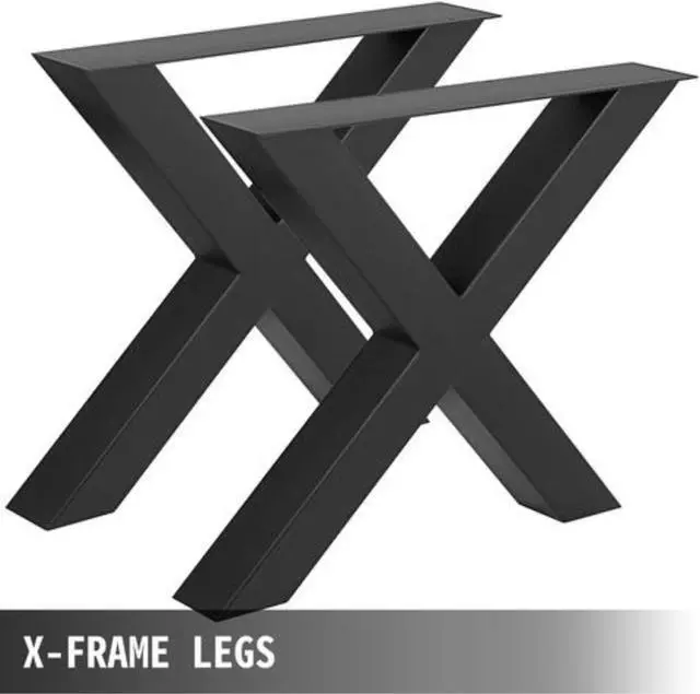 Alt view image 4 of 6 - VEVOR Steel Metal Table Legs 31.1"l X-shape For Dining Table Desk 2pc Heavy Duty