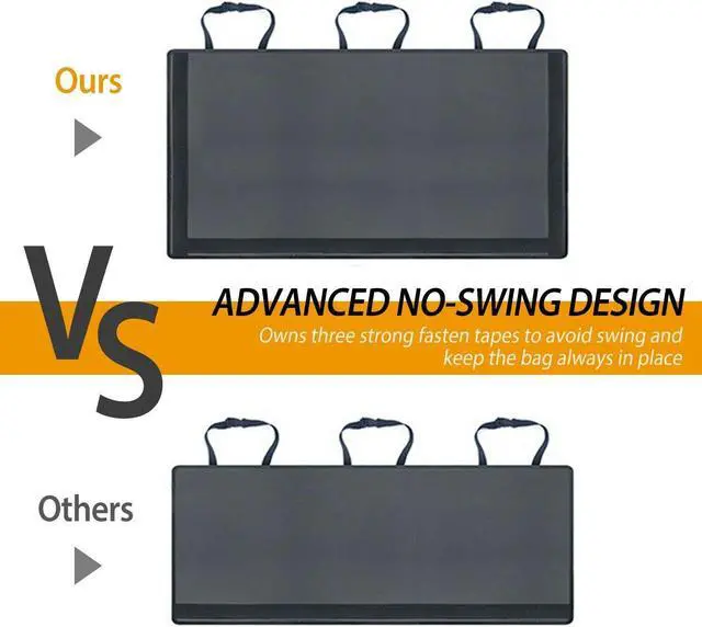 Alt view image 3 of 5 - Car Backseat Trunk Organizer Auto Hanging Back Seat Storage Bag Pocket Adjustable Strap