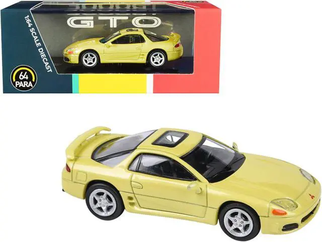 Alt view image 3 of 6 - Mitsubishi 3000GT GTO with Sunroof Martinique Yellow Pearl 1/64 Diecast Model Car by Paragon