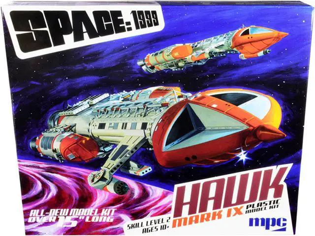 Alt view image 2 of 6 - Skill 2 Model Kit Hawk Mark IX Space Fighter "Space: 1999" (1975-1977) TV Show 1/48 Scale Model by MPC