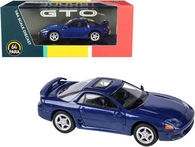 Alt view image 2 of 5 - Mitsubishi 3000GT GTO with Sunroof Mariana Blue Metallic 1/64 Diecast Model Car by Paragon