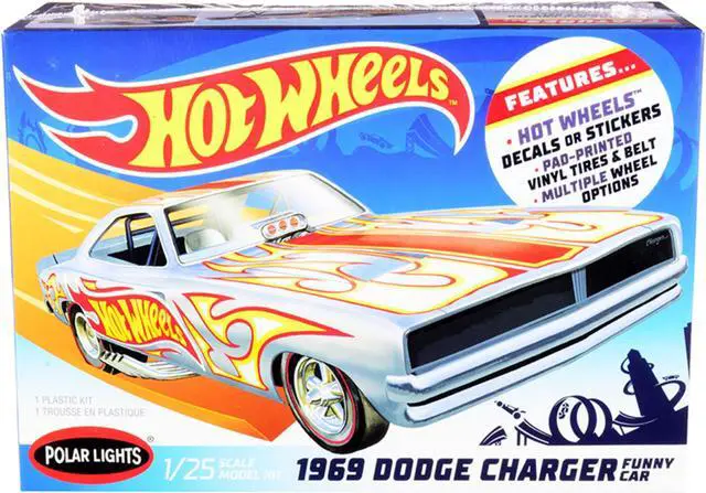 Alt view image 2 of 6 - Skill 2 Model Kit 1969 Dodge Charger Funny Car "Hot Wheels" 1/25 Scale Model by Polar Lights