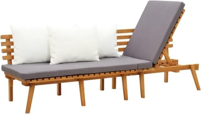 Alt view image 5 of 12 - vidaXL Day Bed 78.7"x25.6" Solid Acacia Wood