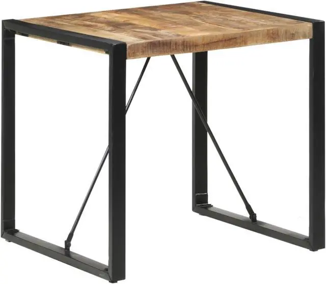 Main image of vidaXL Dining Table 31.5"x31.5"x29.5" Rough Mango Wood