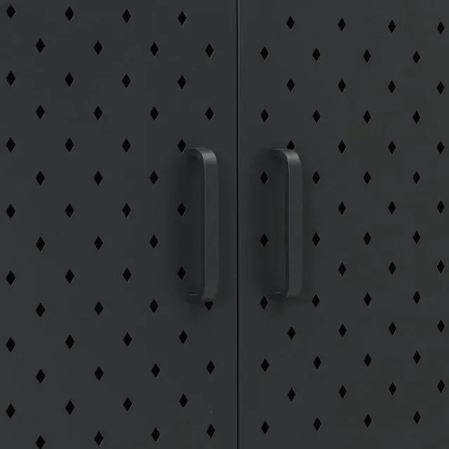 Alt view image 11 of 18 - vidaXL Sideboard Black 29.5" Steel Home Storage Cabinet Side Table Furniture