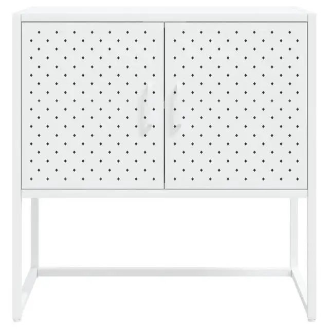 Alt view image 13 of 18 - vidaXL Sideboard White 29.5" Steel Home Storage Cabinet Side Table Furniture
