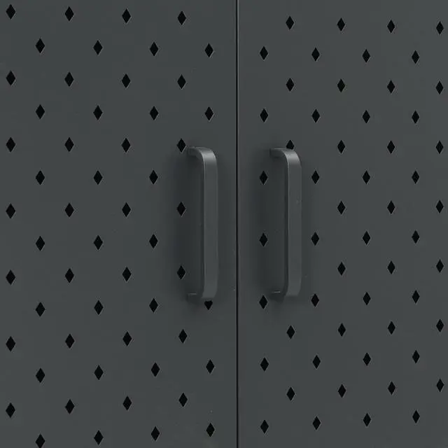 Alt view image 11 of 18 - vidaXL Highboard Anthracite Steel Living Room Storage High Cabinet Furniture
