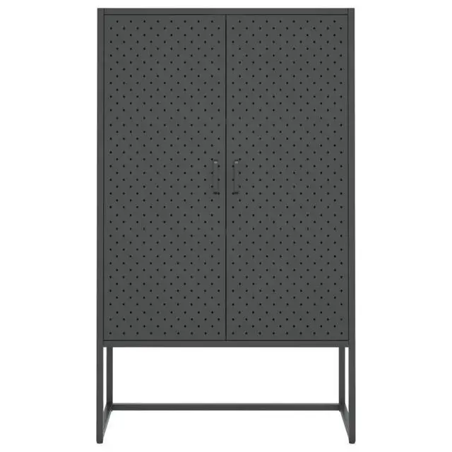 Alt view image 13 of 18 - vidaXL Highboard Anthracite Steel Living Room Storage High Cabinet Furniture