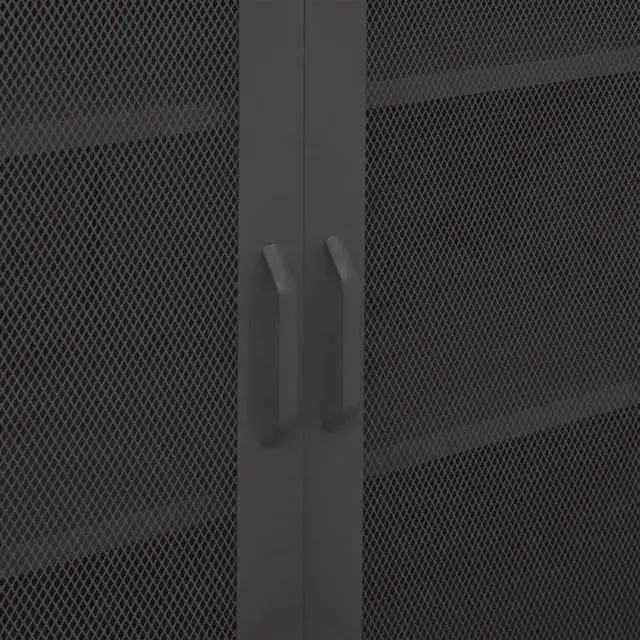 Alt view image 10 of 19 - vidaXL Storage Cabinet Anthracite 31.5" Steel Sideboard Side Cabinet Furniture