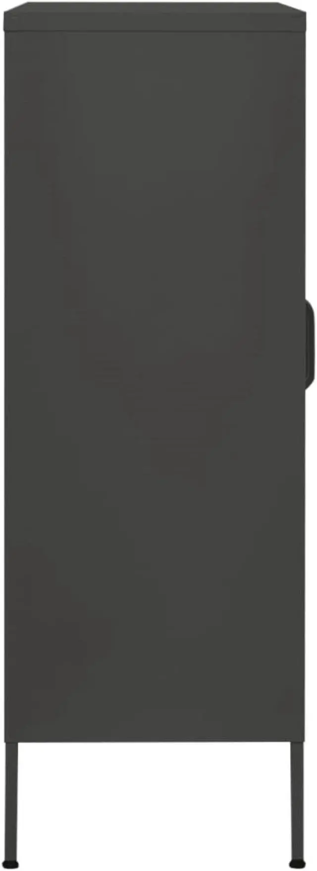 Alt view image 13 of 19 - vidaXL Storage Cabinet Anthracite 31.5" Steel Sideboard Side Cabinet Furniture