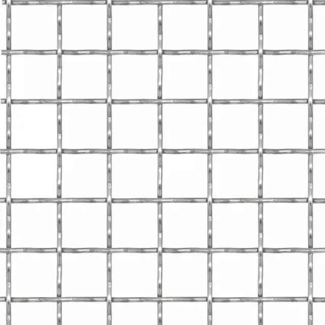 Alt view image 4 of 7 - vidaXL Crimped Garden Wire Fence Stainless Steel Outdoor Mesh Panel Sheet