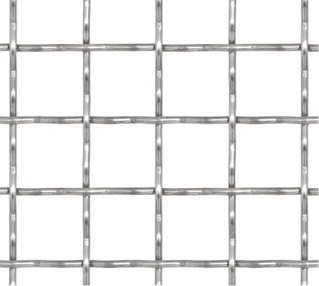 Alt view image 5 of 7 - vidaXL Crimped Garden Wire Fence Stainless Steel Outdoor Mesh Panel Sheet