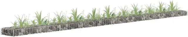 Main image of vidaXL Gabion Raised Bed Galvanized Steel 177.2"x11.8"x3.9"