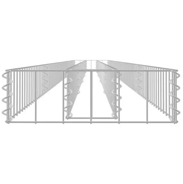 Alt view image 4 of 12 - vidaXL Gabion Raised Bed Galvanized Steel 177.2"x11.8"x3.9"