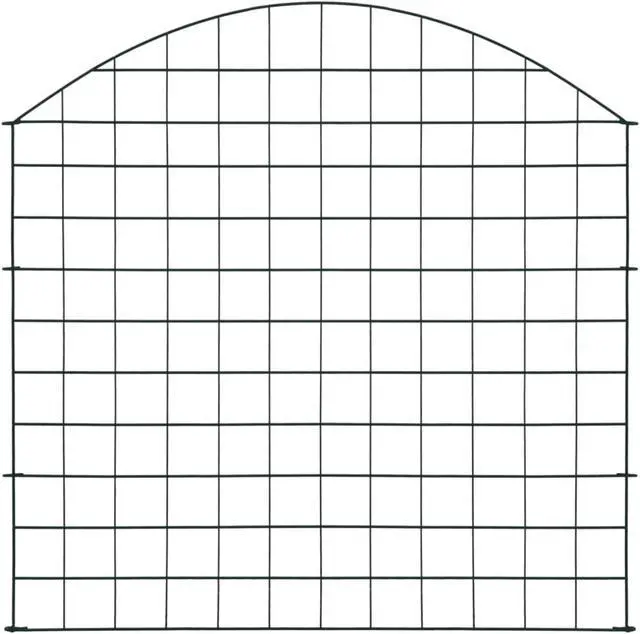 Alt view image 5 of 14 - vidaXL Arched Garden Fence Set Decorative Garden Fence Edging Panel Green