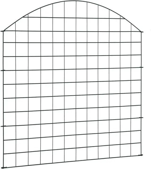 Alt view image 6 of 14 - vidaXL Arched Garden Fence Set Decorative Garden Fence Edging Panel Green