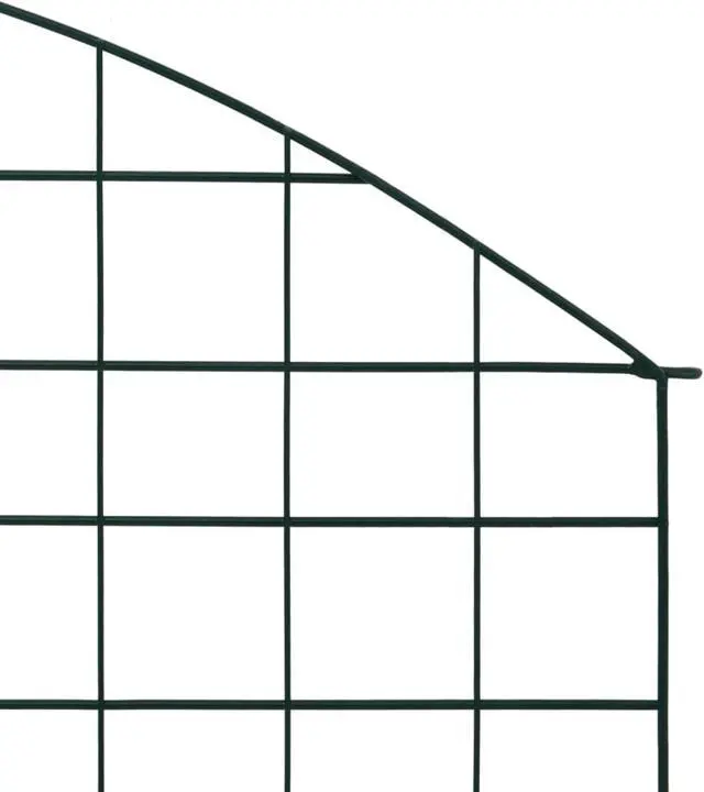 Alt view image 7 of 14 - vidaXL Arched Garden Fence Set Decorative Garden Fence Edging Panel Green