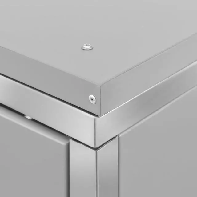 Alt view image 4 of 13 - vidaXL Single Wheelie Bin Shed 27.2"x30.5"x45.3" Stainless Steel