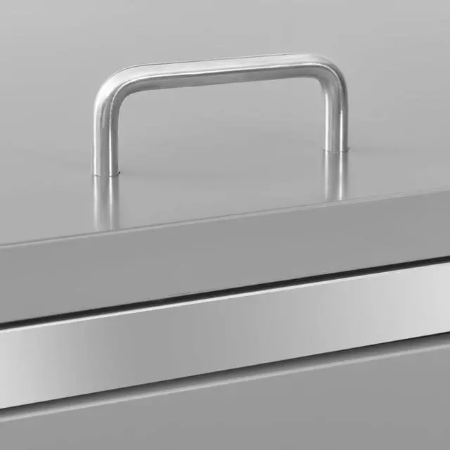 Alt view image 3 of 13 - vidaXL Single Wheelie Bin Shed 27.2"x30.5"x45.3" Stainless Steel