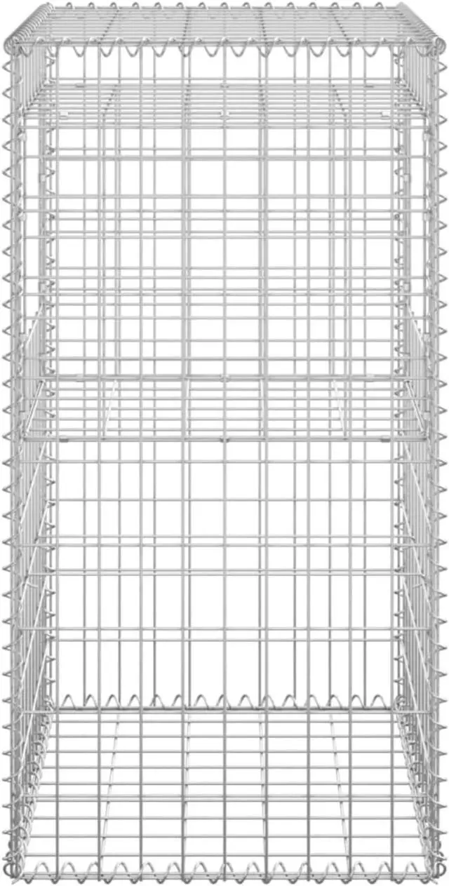 Alt view image 4 of 13 - vidaXL Gabion Basket Post 19.7"x19.7"x39.4" Iron