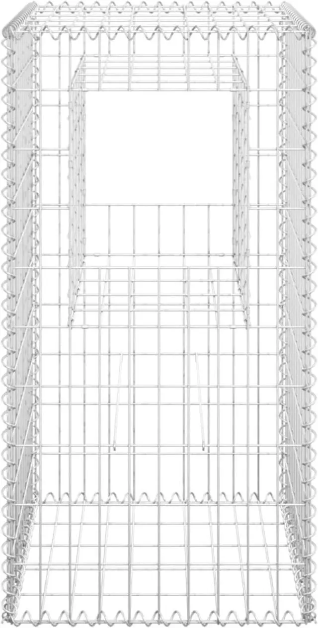 Alt view image 3 of 13 - vidaXL Gabion Basket Post 19.7"x19.7"x39.4" Iron