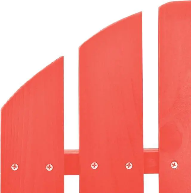 Alt view image 6 of 12 - vidaXL Patio Adirondack Chair with Ottoman Solid Fir Wood Red