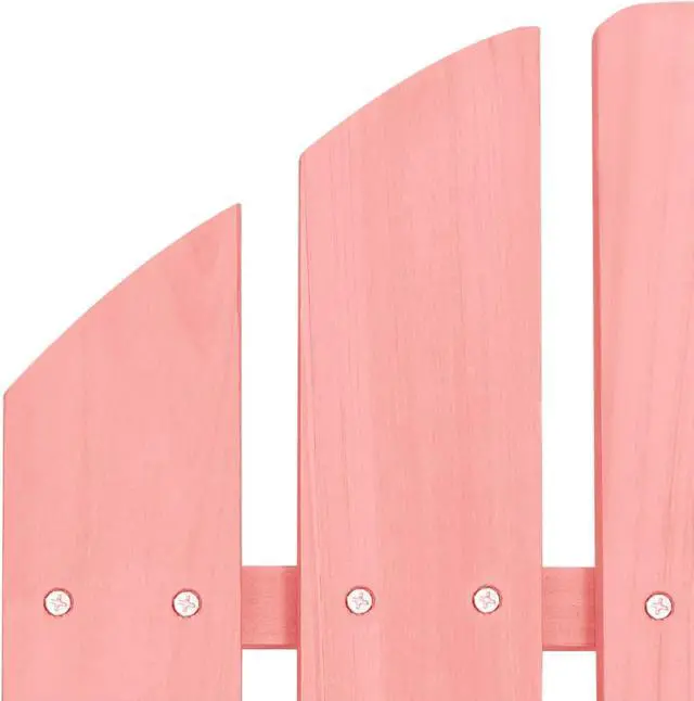 Alt view image 6 of 12 - vidaXL Patio Adirondack Chair with Ottoman Solid Fir Wood Pink