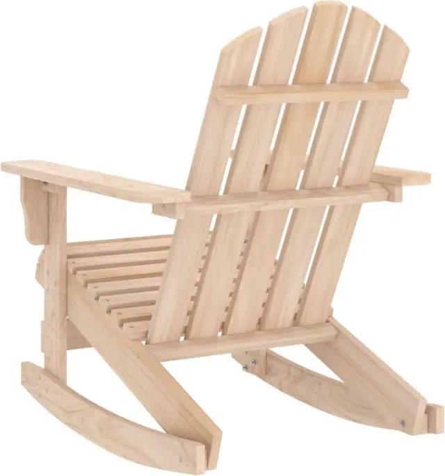 Alt view image 4 of 11 - vidaXL Patio Adirondack Rocking Chair Solid Fir Wood