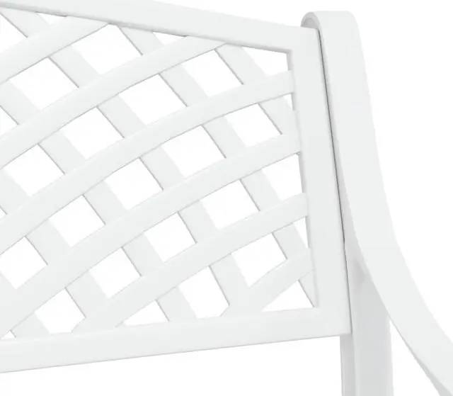 Alt view image 6 of 17 - vidaXL Patio Bench 40.2" Cast Aluminum White