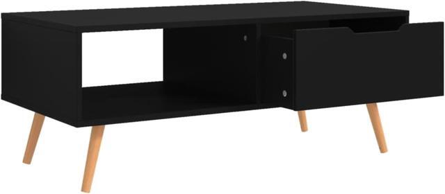 Alt view image 8 of 14 - vidaXL Coffee Table Black 39.4"x19.5"x16.9" Engineered Wood