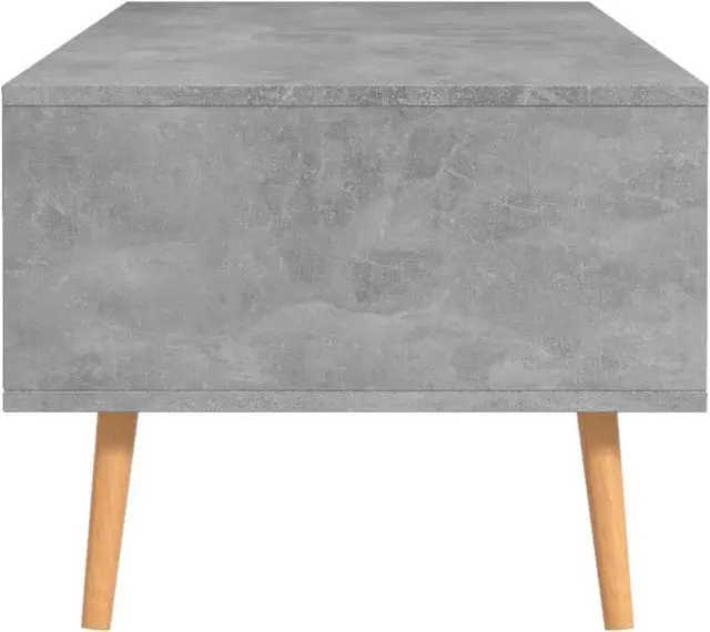Alt view image 7 of 15 - vidaXL Coffee Table Concrete Gray 39.4"x19.5"x16.9" Engineered Wood
