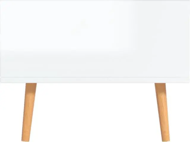 Alt view image 10 of 15 - vidaXL Coffee Table High Gloss White 39.4"x19.5"x16.9" Engineered Wood