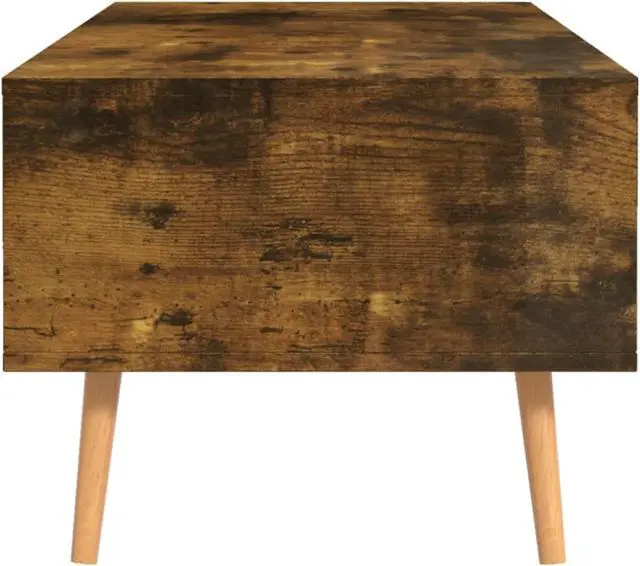 Alt view image 8 of 13 - vidaXL Coffee Table Smoked Oak 39.4"x19.5"x16.9" Engineered Wood