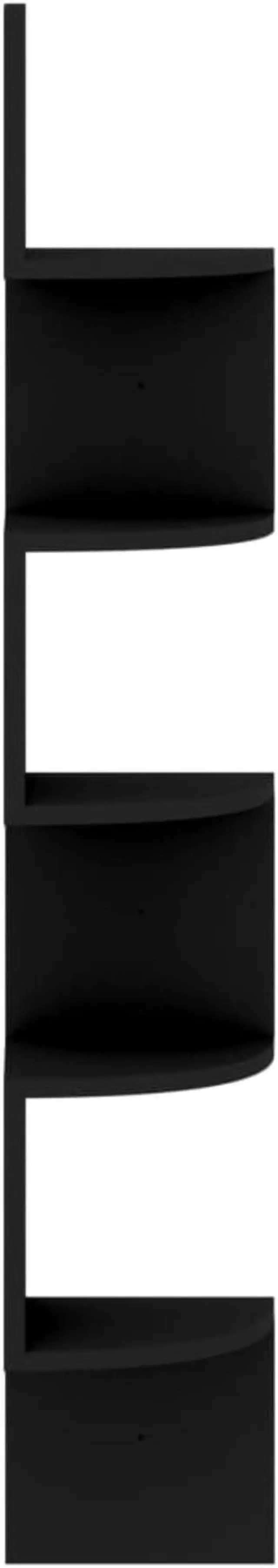 Alt view image 9 of 17 - vidaXL Wall Corner Shelf Black 7.5"x7.5"x48.4" Engineered Wood