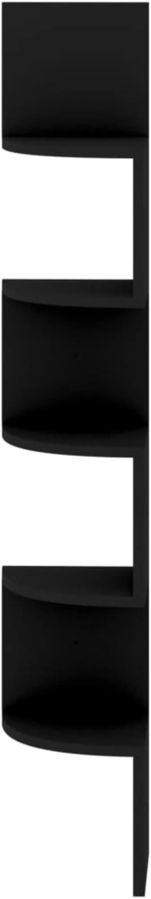 Alt view image 10 of 17 - vidaXL Wall Corner Shelf Black 7.5"x7.5"x48.4" Engineered Wood