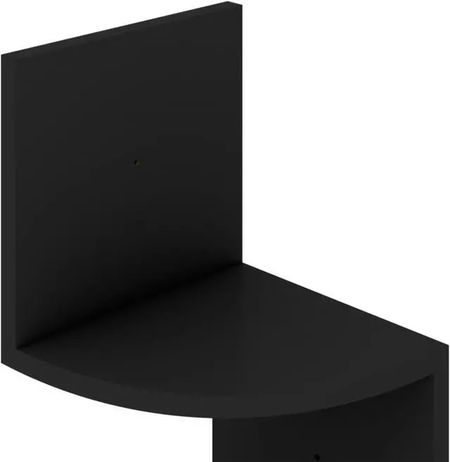 Alt view image 11 of 17 - vidaXL Wall Corner Shelf Black 7.5"x7.5"x48.4" Engineered Wood