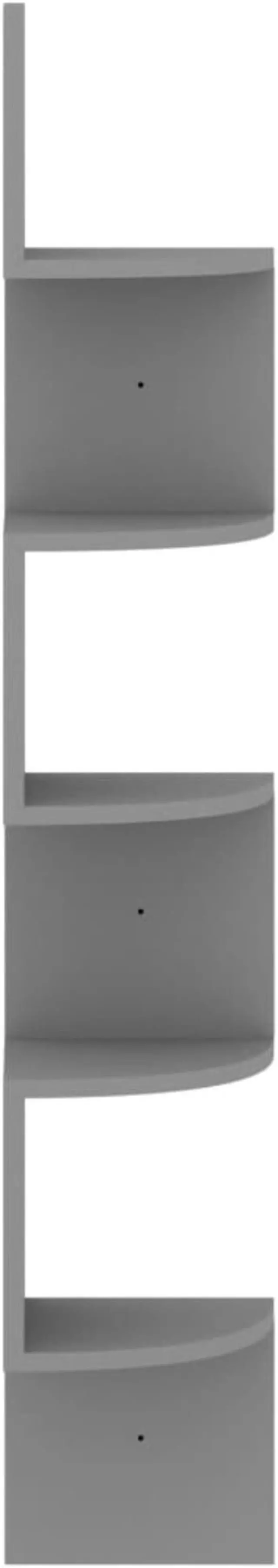 Alt view image 9 of 17 - vidaXL Wall Corner Shelf Gray 7.5"x7.5"x48.4" Engineered Wood