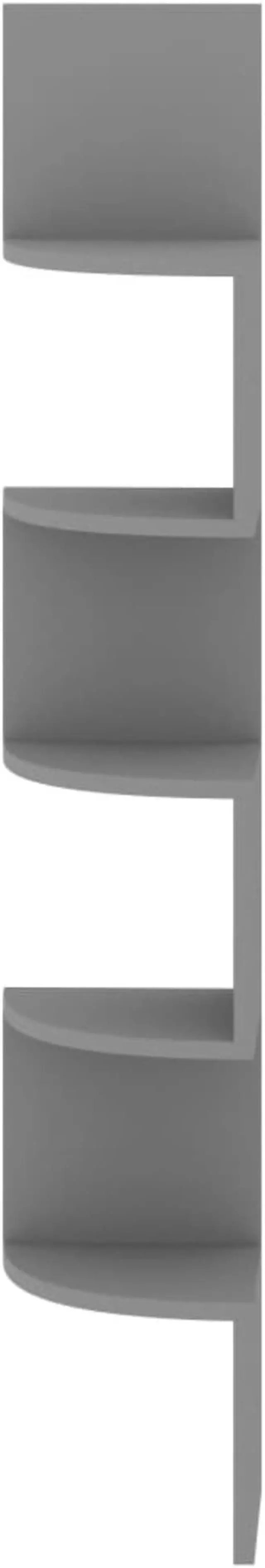 Alt view image 10 of 17 - vidaXL Wall Corner Shelf Gray 7.5"x7.5"x48.4" Engineered Wood