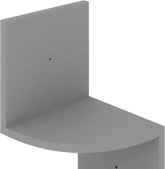 Alt view image 11 of 17 - vidaXL Wall Corner Shelf Gray 7.5"x7.5"x48.4" Engineered Wood