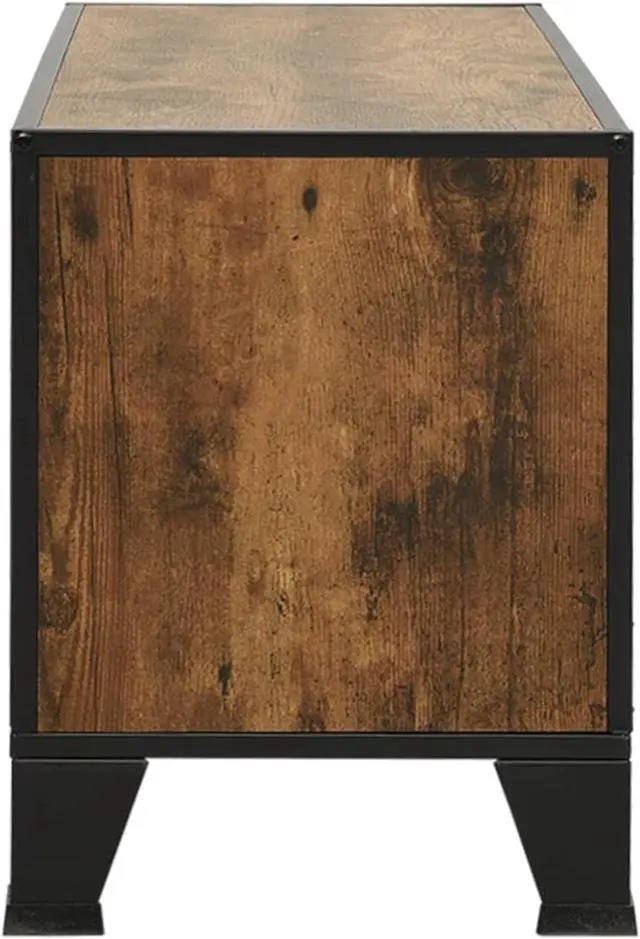 Alt view image 12 of 18 - vidaXL TV Stand TV Unit Sideboard Home TV Console Rustic Brown Metal and MDF