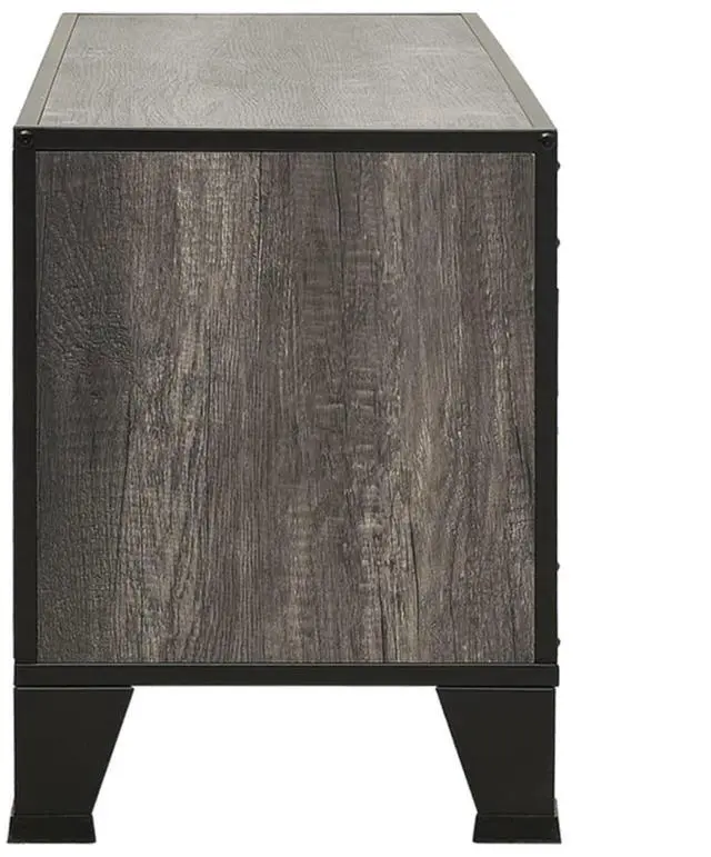 Alt view image 12 of 18 - vidaXL TV Stand TV Console Sideboard Media Unit Cupboard Gray Metal and MDF