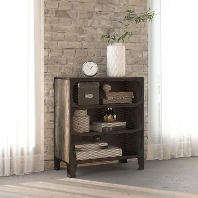 Alt view image 8 of 18 - vidaXL Storage Cabinet File Cabinet Filing Storage Cabinet Gray Metal and MDF