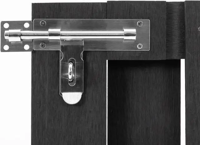 Alt view image 4 of 12 - vidaXL Garden Gate WPC 39.4"x31.5" Gray