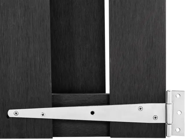 Alt view image 5 of 12 - vidaXL Garden Gate WPC 39.4"x31.5" Gray