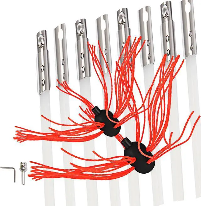 Main image of Chimney Cleaner Sweep Kit Cleaning Rotary Brush Rod Fireplace 8m +extra Head