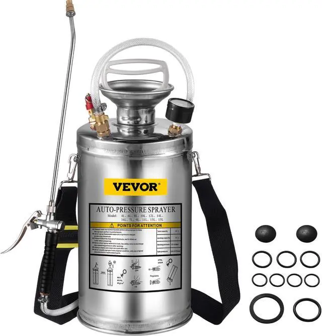 Alt view image 2 of 9 - VEVOR 1.5 Gal. Industrial Contractor Stainless Steel Concrete Sprayer Garden
