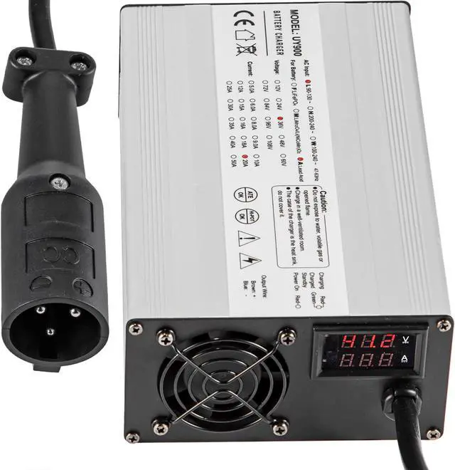 Main image of VEVOR 48V 15A Golf Cart Battery Charger Club Car Charger 3 Pin Round Plug / LED